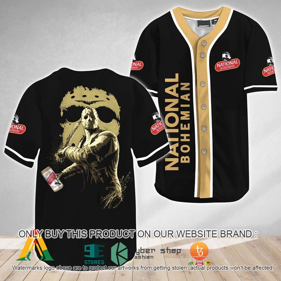 jason voorhees friday the 13th national bohemian baseball jersey 1 87942