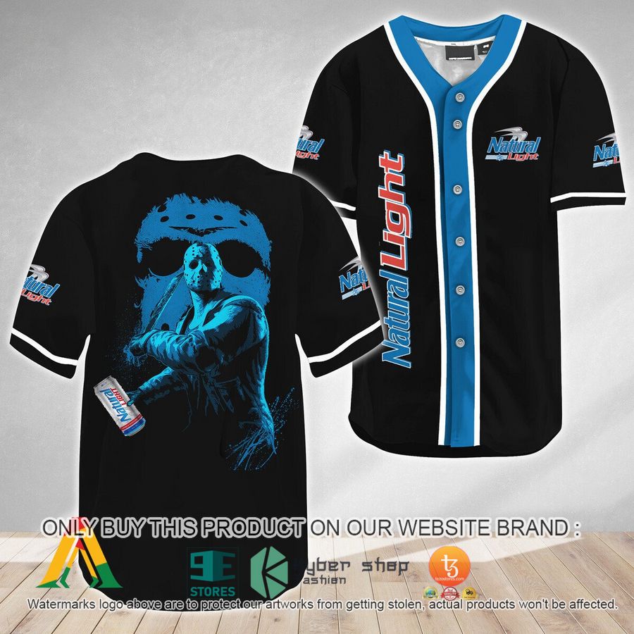jason voorhees friday the 13th natural light baseball jersey 1 26035