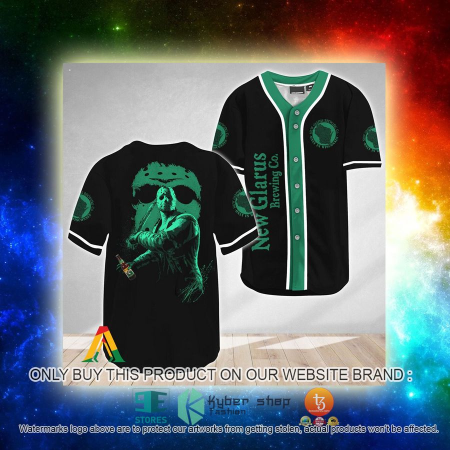 NEW Jason Voorhees Friday The 13th New Belgium Baseball Shirt 3 jason voorhees friday the 13th new belgium baseball jersey 3 41098