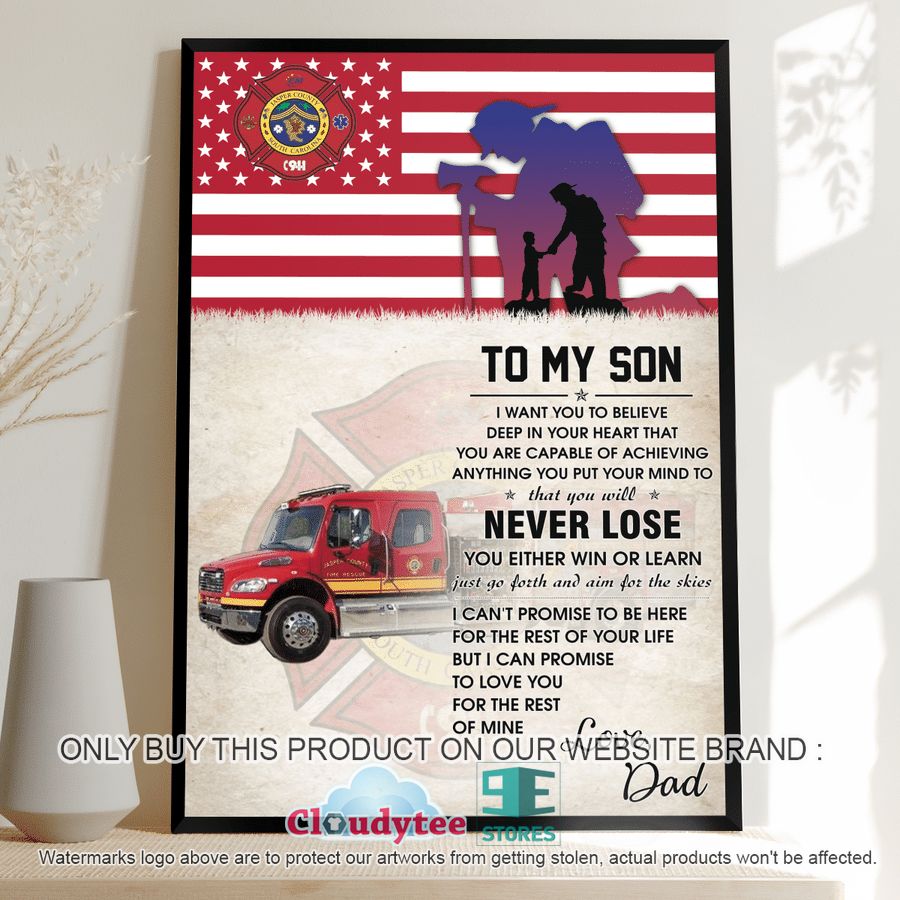 NEW Jasper County Fire-Rescue To My Son Canvas 4 jasper county fire rescue to my son canvas 5 75633