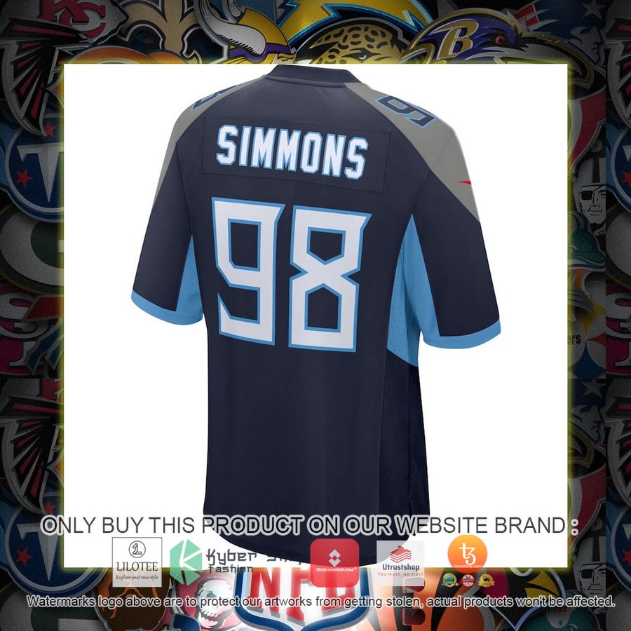 HOT Jeffery Simmons Tennessee Titans Nike Navy Football Jersey Shirt 3 jeffery simmons tennessee titans nike navy football jersey 3 63223