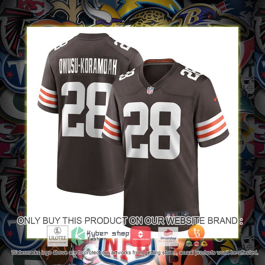 HOT Jeremiah Owusu-Koramoah Cleveland Browns Nike Brown Football Jersey Shirt 6 jeremiah owusu koramoah cleveland browns nike brown football jersey 1 52450