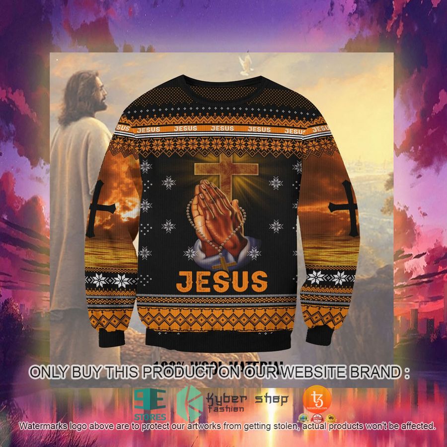 HOT Jesus Is My Everything Ugly Christmas Sweater 3 jesus is my everything ugly christmas sweater 3 68540