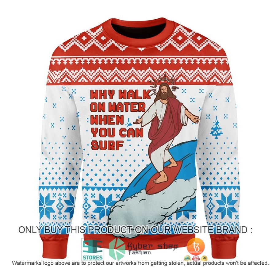 HOT Jesus Surfing Ugly Christmas Sweater 1 jesus surfing ugly christmas sweater 1 46864