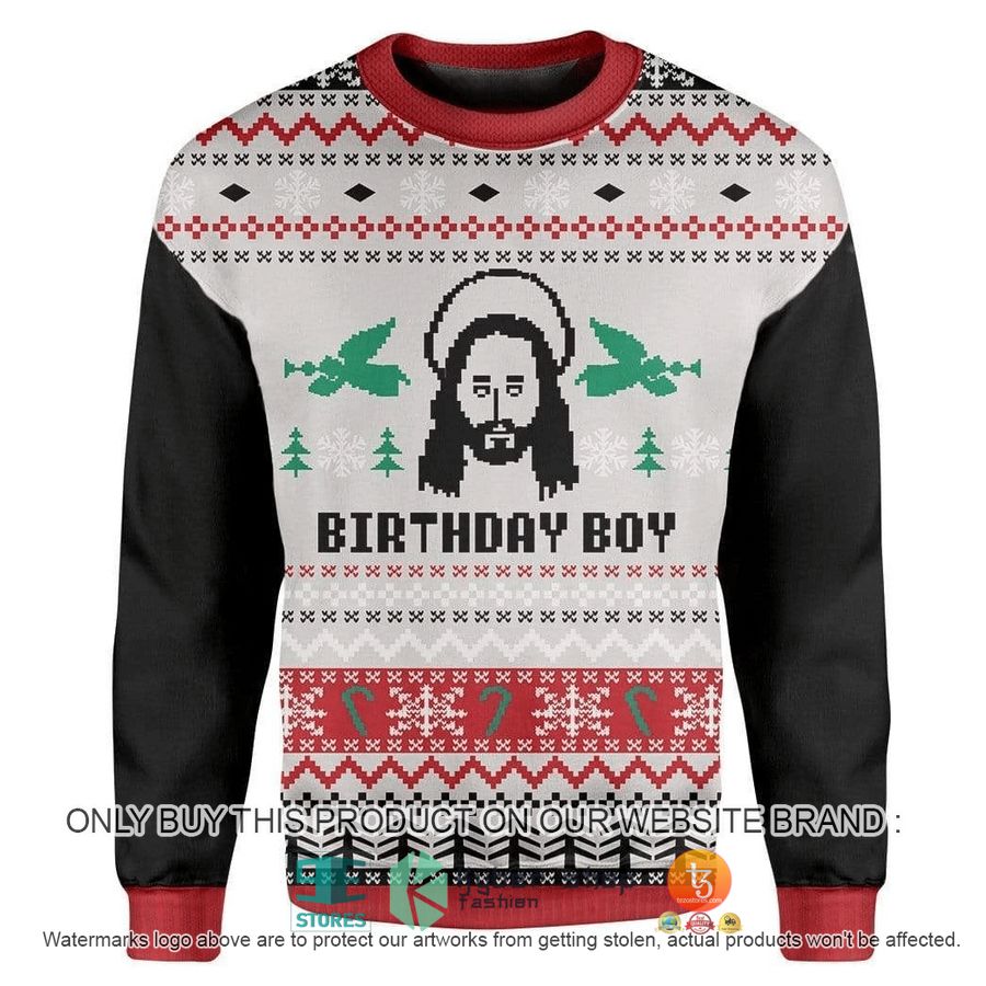 jesuss birthday ugly christmas sweater 1 6632
