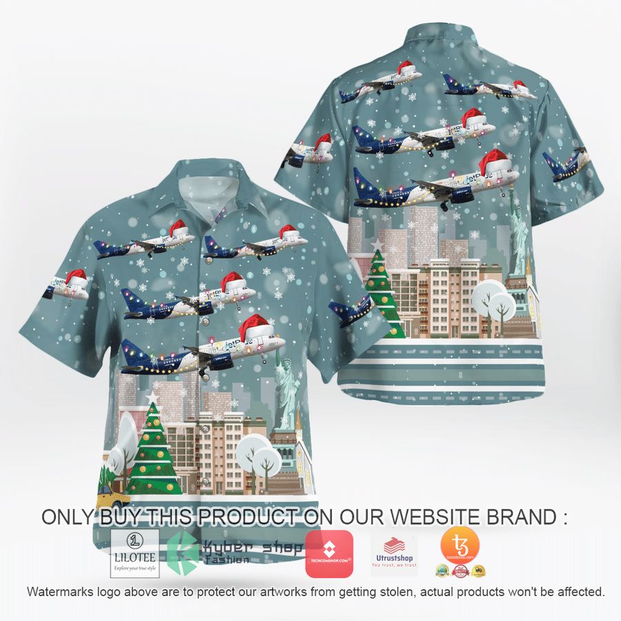 jetblue airbus a320 232 christmas hawaiian shirt 2 49992