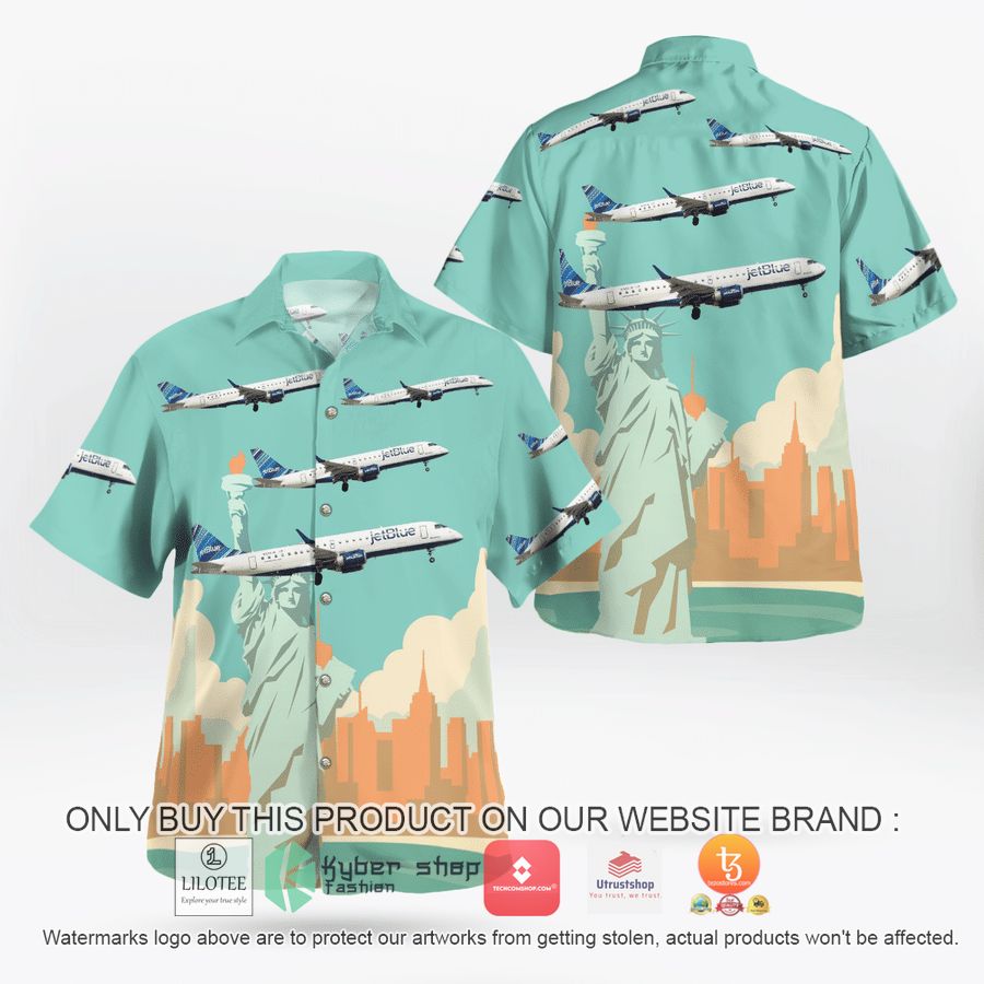 jetblue embraer 190 100igw hawaiian shirt 1 76199