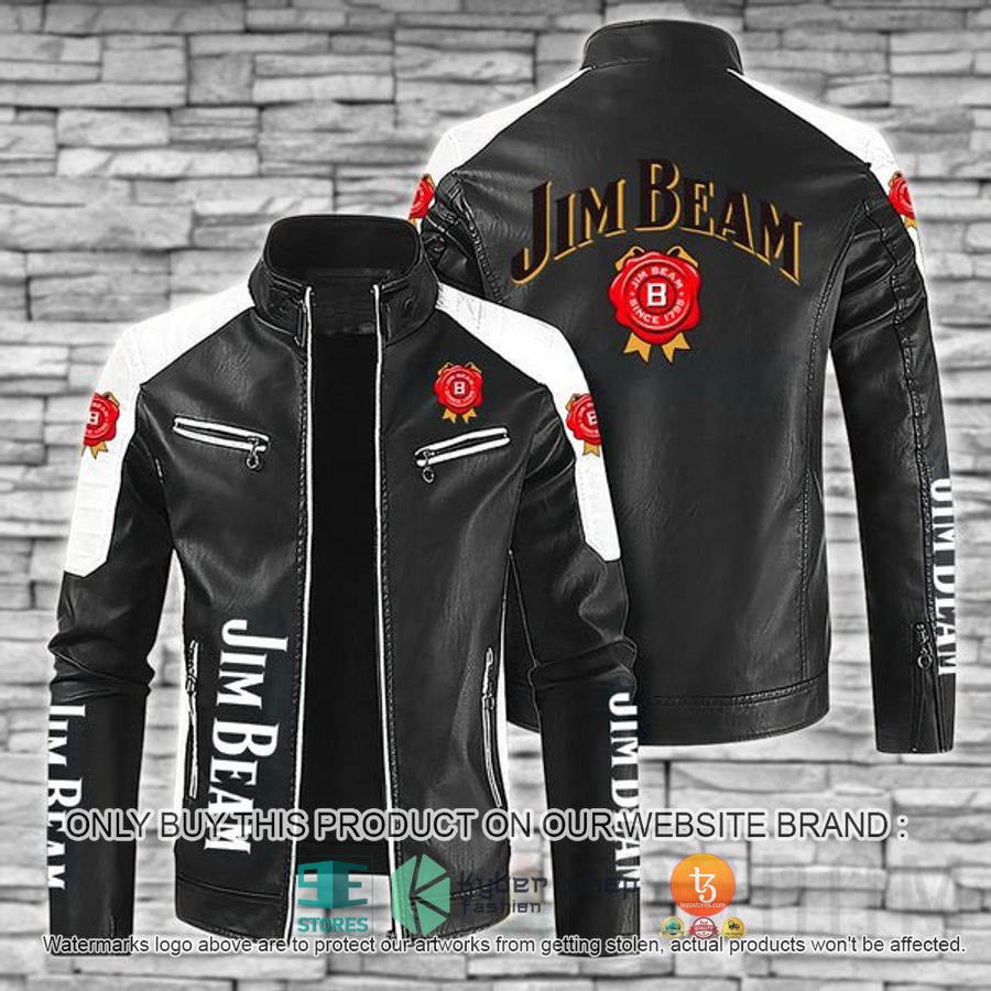 jim beam block leather jacket 1 47743