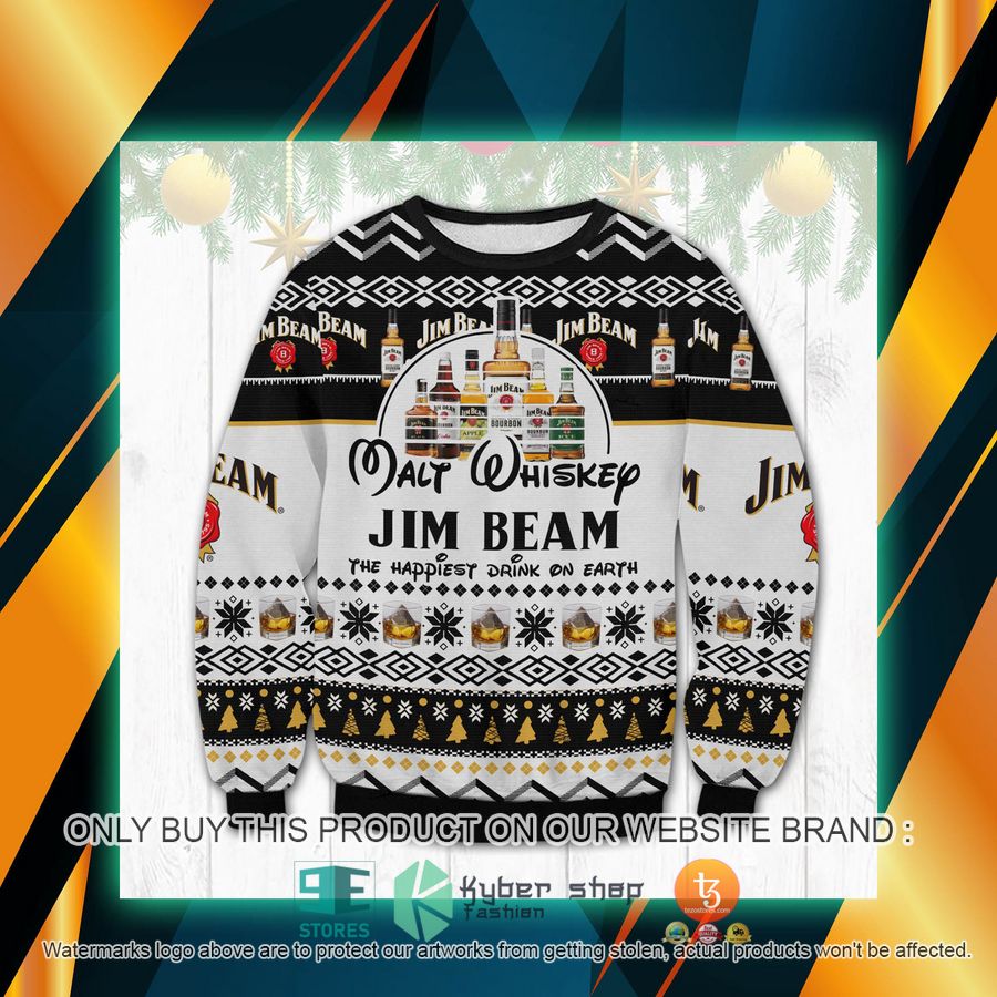 jim beam happiest drink ugly sweater 1 97410