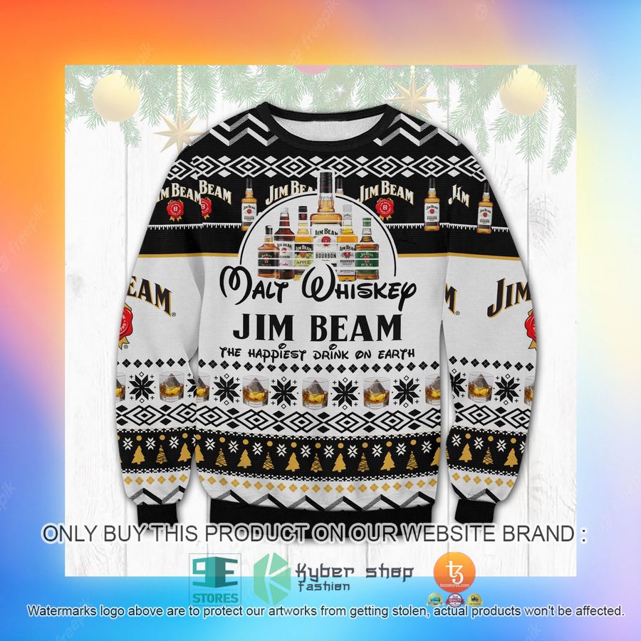HOT Jim Beam Happiest Drink Ugly Sweater 3 jim beam happiest drink ugly sweater 3 35582
