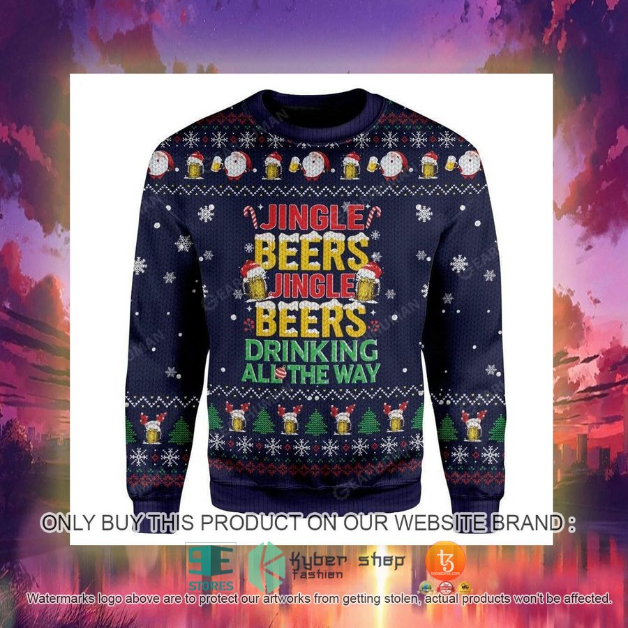 HOT Jinger Beers Ugly Christmas Sweater 3 jinger beers ugly christmas sweater 3 31653