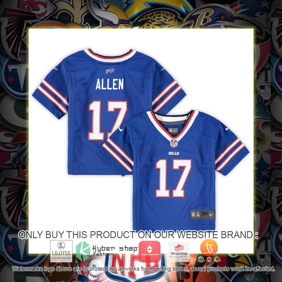 HOT Josh Allen Buffalo Bills Nike Infant Royal Football Jersey Shirt 2 josh allen buffalo bills nike infant royal football jersey 1 31075