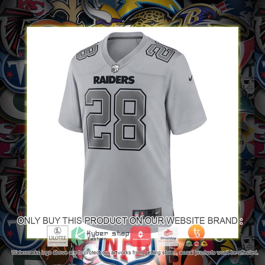 HOT Josh Jacobs Las Vegas Raiders Nike Atmosphere Fashion Gray Football Jersey Shirt 2 josh jacobs las vegas raiders nike atmosphere fashion gray football jersey 2 80486