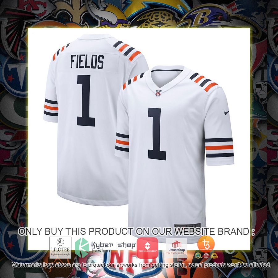 HOT Justin Fields Chicago Bears Nike 2021 NFL Draft First Round Pick Alternate Classic White Football Jersey Shirt 7 justin fields chicago bears nike 2021 nfl draft first round pick alternate classic white football jersey 1 29522