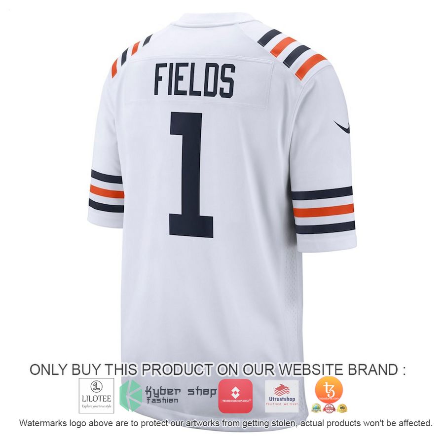 HOT Justin Fields Chicago Bears Nike 2021 NFL Draft First Round Pick Alternate Classic White Football Jersey Shirt 3 justin fields chicago bears nike 2021 nfl draft first round pick alternate classic white football jersey 3 36680