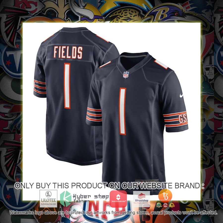 HOT Justin Fields Chicago Bears Nike Navy Football Jersey Shirt 1 justin fields chicago bears nike navy football jersey 1 30183