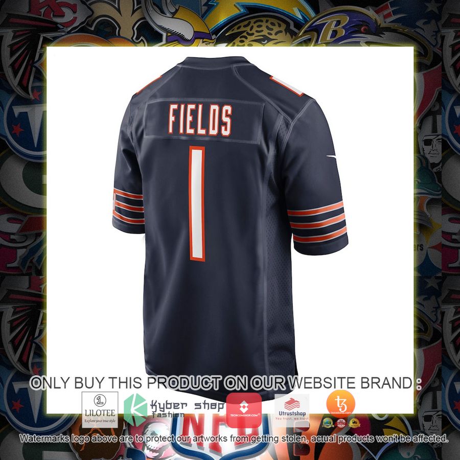 HOT Justin Fields Chicago Bears Nike Youth Navy Football Jersey Shirt 3 justin fields chicago bears nike youth navy football jersey 3 82898