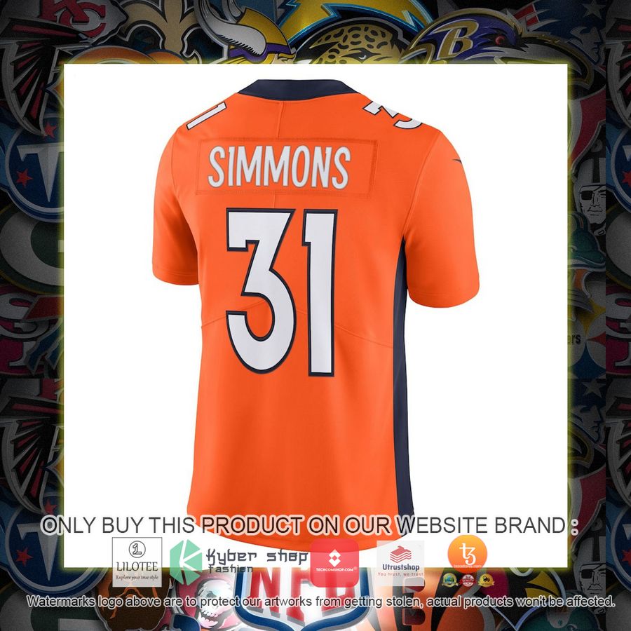 HOT Justin Simmons Denver Broncos Nike Vapor Orange Football Jersey Shirt 3 justin simmons denver broncos nike vapor orange football jersey 3 44019
