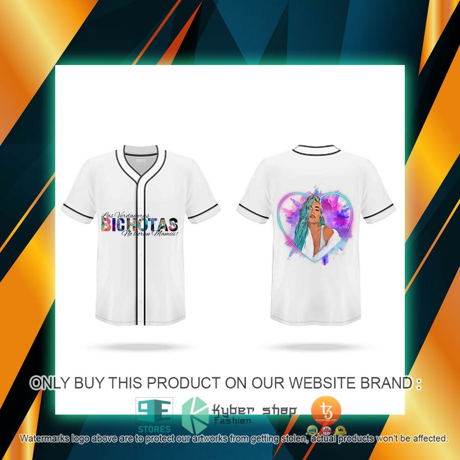 NEW Karol G Bichotas white Baseball Shirt 13 karol g bichotas white baseball jersey 1 89277