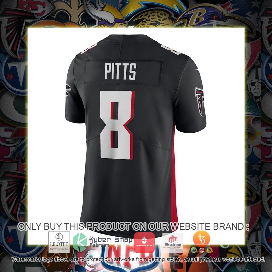 HOT Kyle Pitts Atlanta Falcons Nike Vapor Black Football Jersey Shirt 3 kyle pitts atlanta falcons nike vapor black football jersey 3 28944