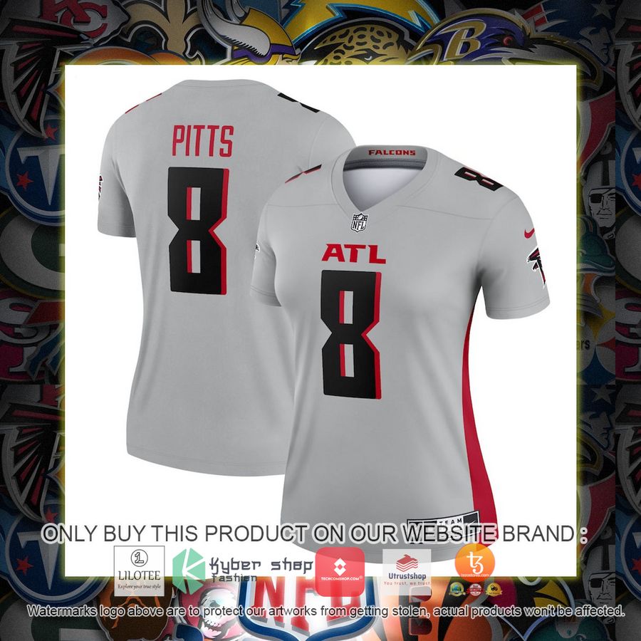HOT Kyle Pitts Atlanta Falcons Nike Women's Inverted Legend Gray Football Jersey Shirt 7 kyle pitts atlanta falcons nike womens inverted legend gray football jersey 1 61419