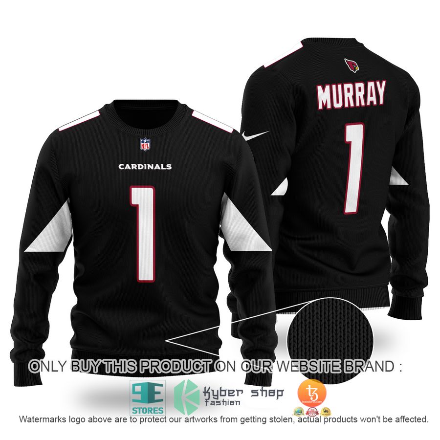 NEW Kyler Murray 1 Arizona Cardinals black Sweater 2 kyler murray 1 arizona cardinals black sweater 1 99325