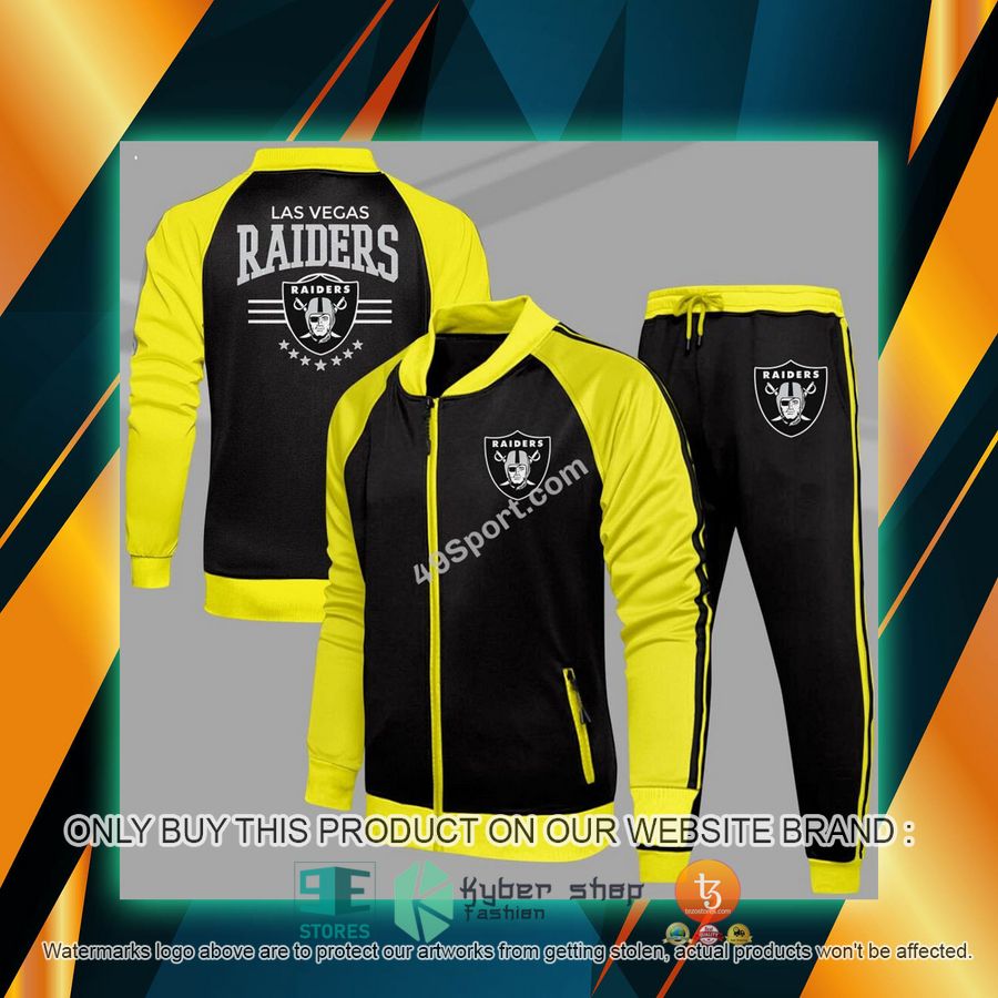 NEW Las Vegas Raiders Logo Tracksuit Shirt, Long Pants 3 las vegas raiders logo sport tracksuit 3 53954