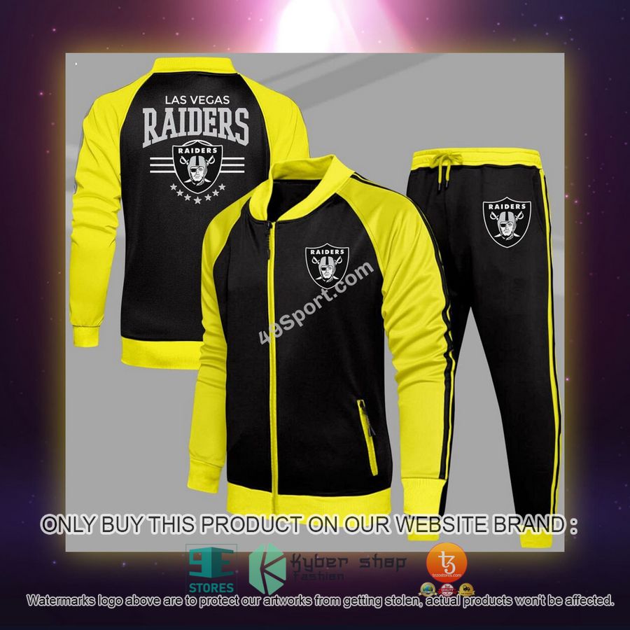 NEW Las Vegas Raiders Logo Tracksuit Shirt, Long Pants 6 las vegas raiders logo sport tracksuit 6 65726