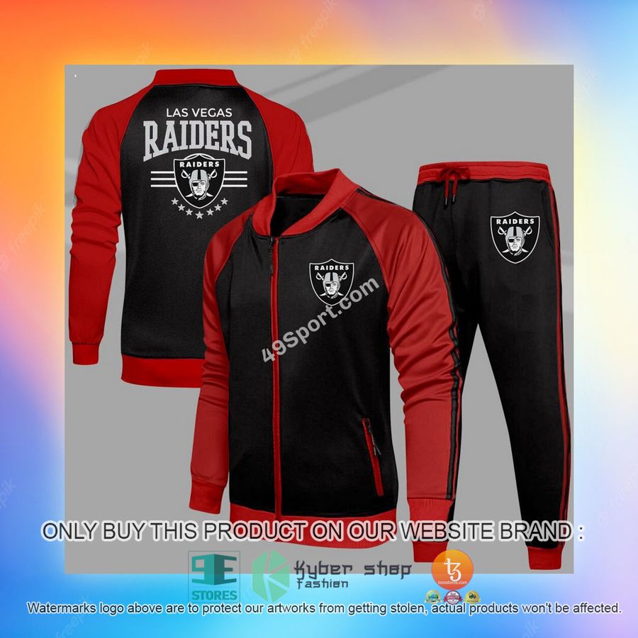 NEW Las Vegas Raiders Logo Tracksuit Shirt, Long Pants 7 las vegas raiders logo sport tracksuit 7 55652