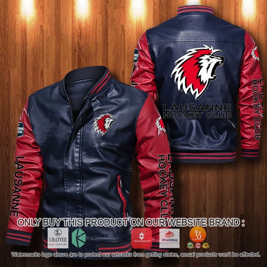 HOT Lausanne Hockey Club Leather Bomber Jacket 5 lausanne hockey club leather bomber jacket 5 32505