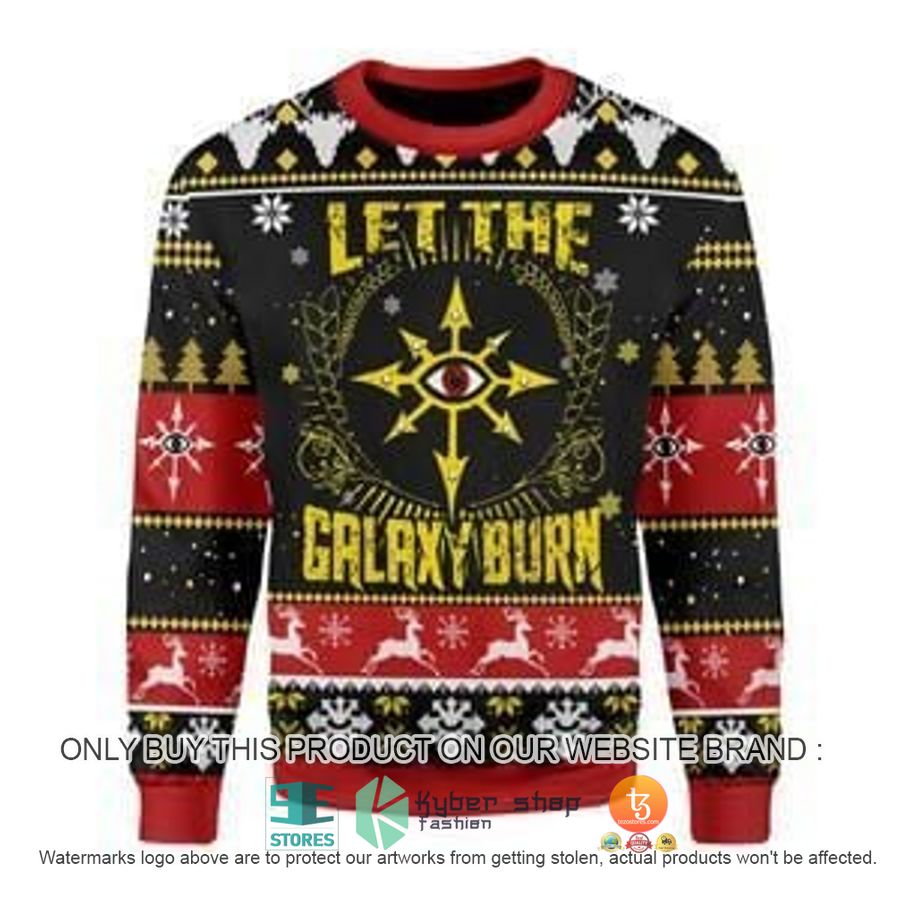 let the galaxy burn christmas ugly sweater 1 30933