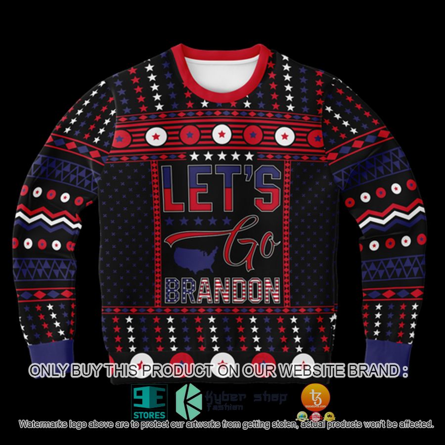 NEW Let's Go Brandon Christmas Sweatshirt 1 lets go brandon christmas sweater sweatshirt 1 99390