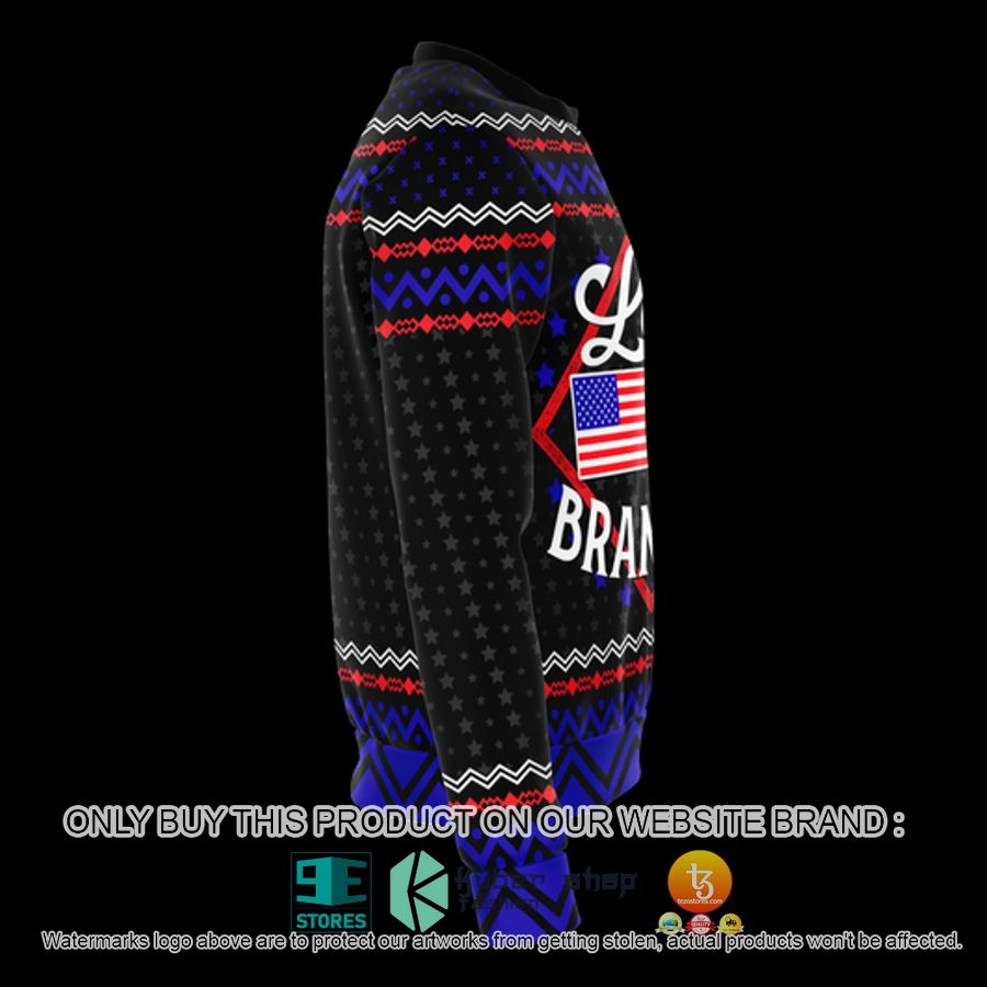 NEW Let's Go Brandon United States Flag Christmas Sweatshirt 6 lets go brandon united states flag christmas sweater sweatshirt 6 21020