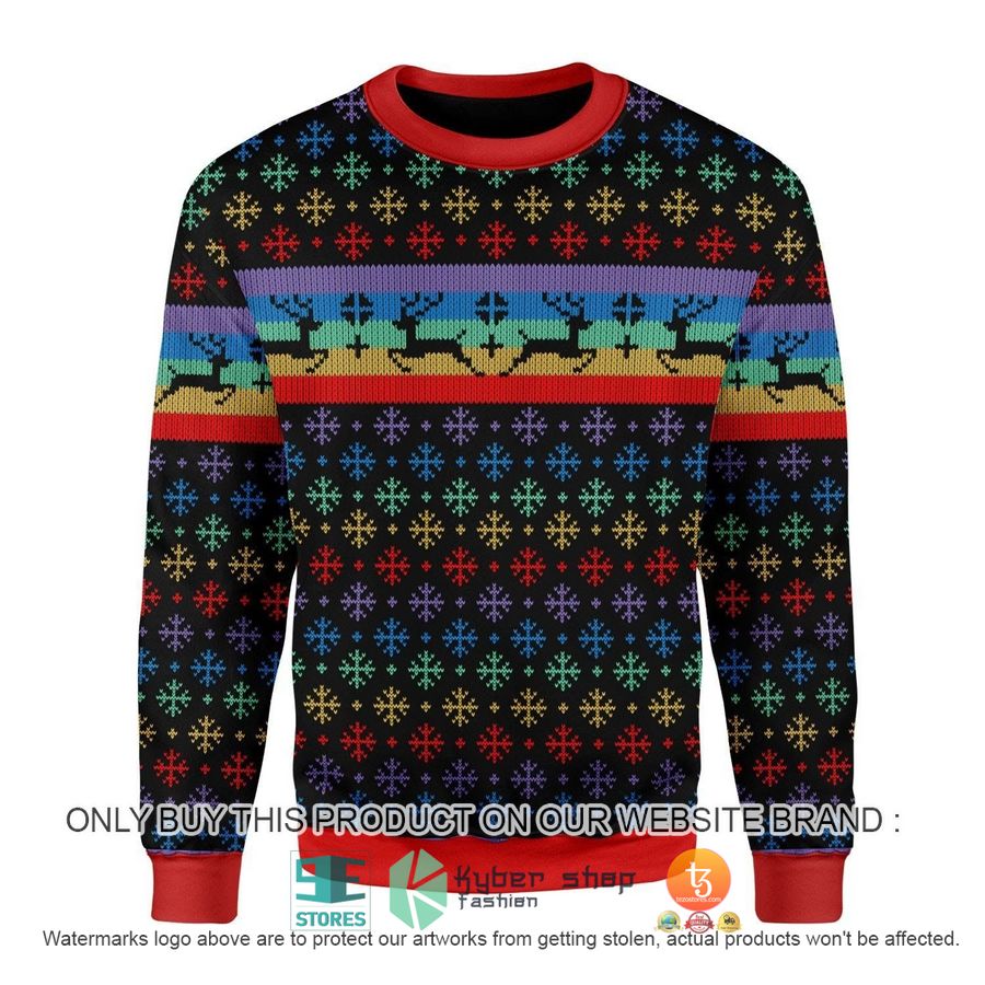 lgbt deer ugly christmas sweater 1 22100