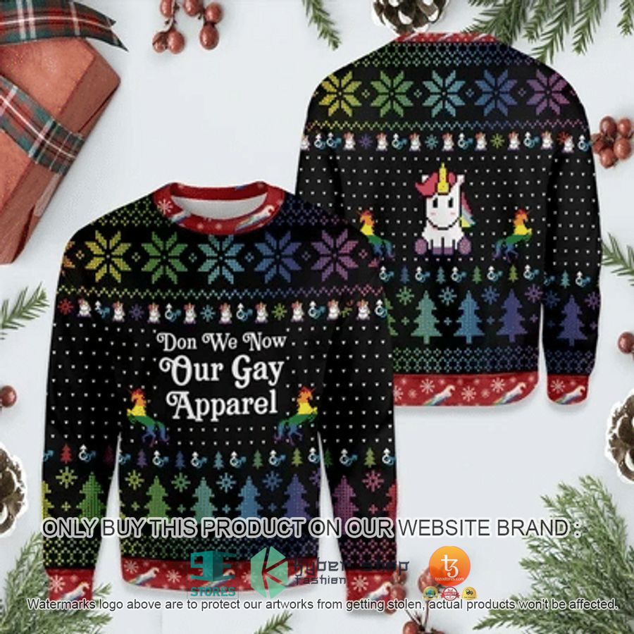 NEW LGBT Don't We Now Our Gay Apparel Christmas Sweatshirt, Sweater 9 lgbt dont we now our gay apparel christmas ugly sweater 1 87632