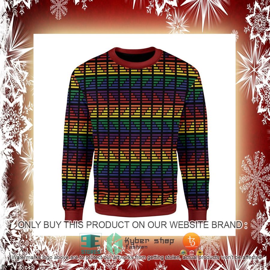 NEW LGBT Flag Christmas Sweatshirt, Sweater 2 lgbt flag christmas ugly sweater 2 70972