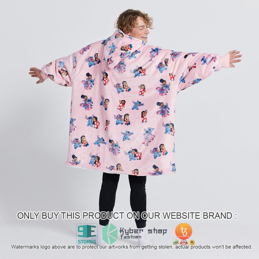 NEW Lilo & Stitch Pink Fleece Hoodie Blanket 5 lilo stitch pink sherpa hoodie blanket 5 86869