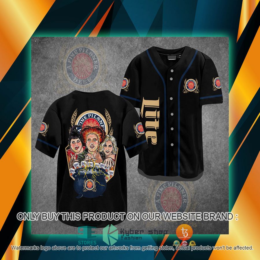 NEW Lite Beer Hocus Pocus black Baseball Shirt 2 lite beer hocus pocus black baseball jersey 2 70728