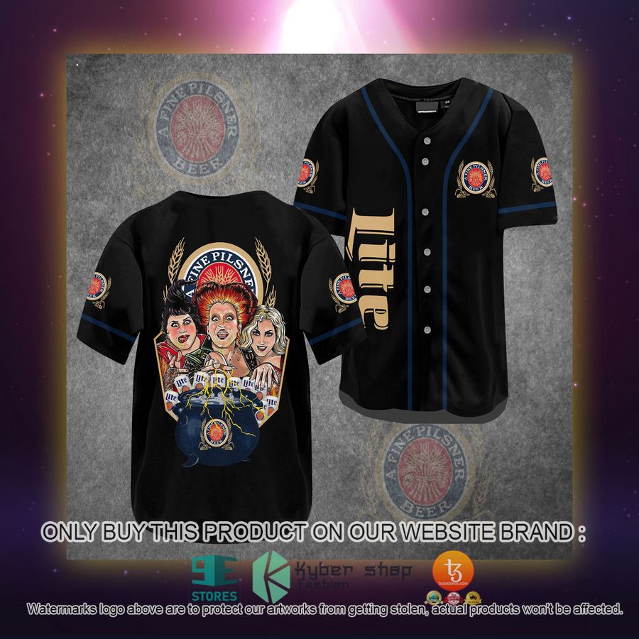 NEW Lite Beer Hocus Pocus black Baseball Shirt 4 lite beer hocus pocus black baseball jersey 4 98406