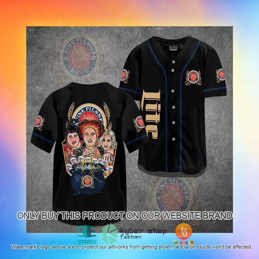 NEW Lite Beer Hocus Pocus black Baseball Shirt 5 lite beer hocus pocus black baseball jersey 5 30006