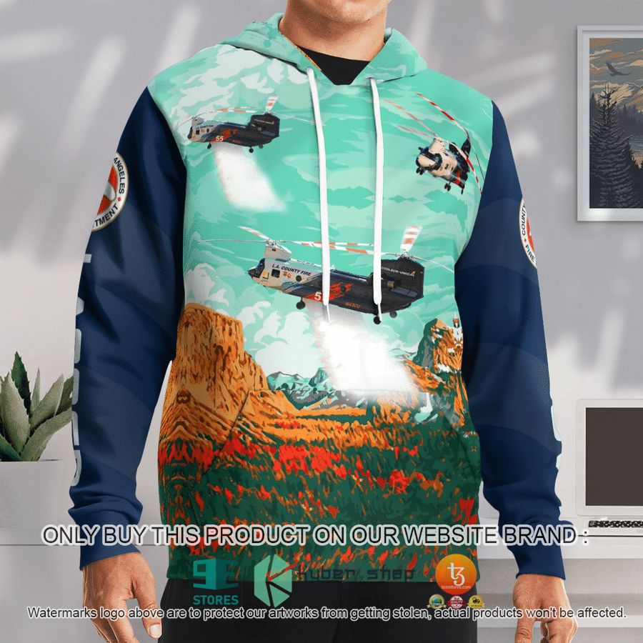 NEW Los Angeles County Fire Department Boeing CH-47D Chinook Helitanker Hoodie 11 los angeles county fire department boeing ch 47d chinook helitanker 3d hoodie 11 4555