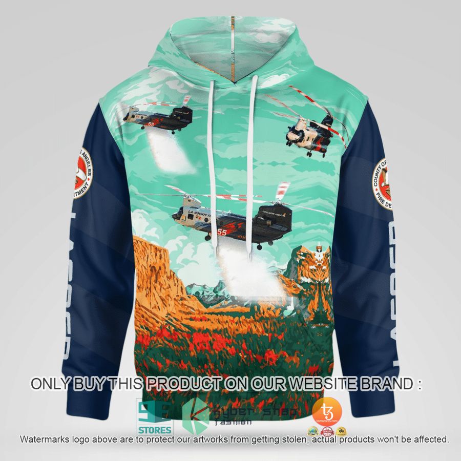 NEW Los Angeles County Fire Department Boeing CH-47D Chinook Helitanker Hoodie 3 los angeles county fire department boeing ch 47d chinook helitanker 3d hoodie 3 97524