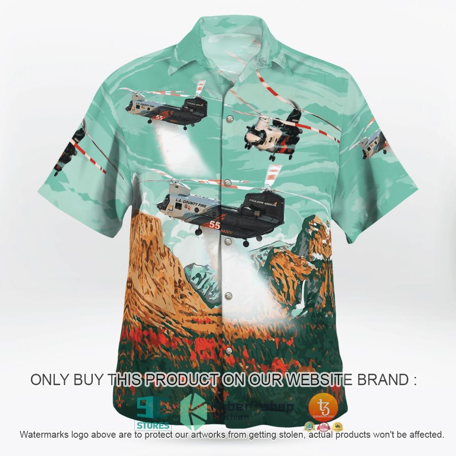 NEW Los Angeles County Fire Department Boeing CH-47D Chinook Helitanker Hawaii Shirt 4 los angeles county fire department boeing ch 47d chinook helitanker hawaiian shirt 4 94361