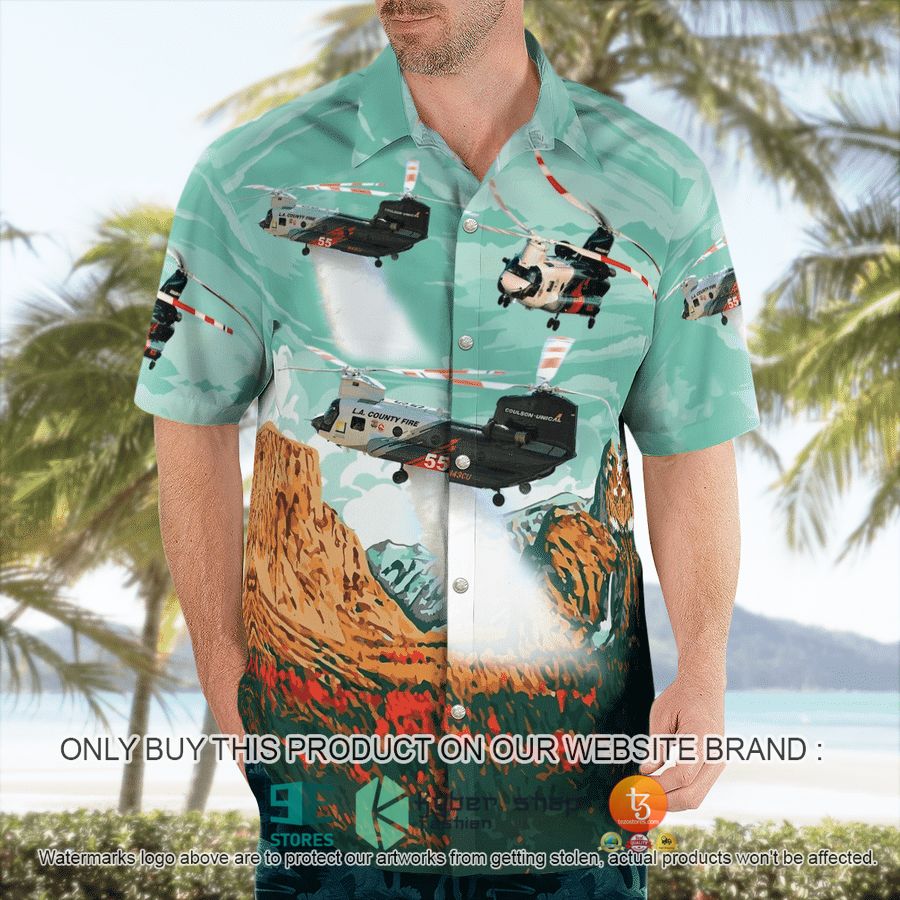 NEW Los Angeles County Fire Department Boeing CH-47D Chinook Helitanker Hawaii Shirt 5 los angeles county fire department boeing ch 47d chinook helitanker hawaiian shirt 5 22832