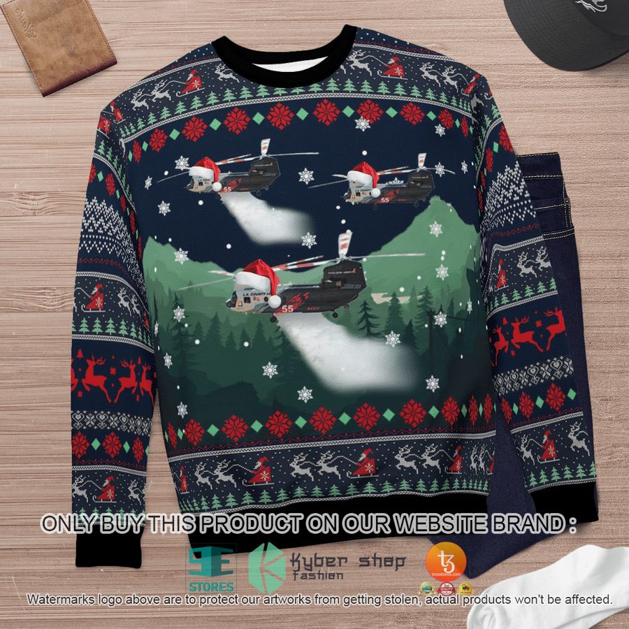 NEW Los Angeles County Fire Department CH-47 Christmas Sweatshirt, Sweater 11 los angeles county fire department ch 47 christmas sweater sweatshirt 11 22436