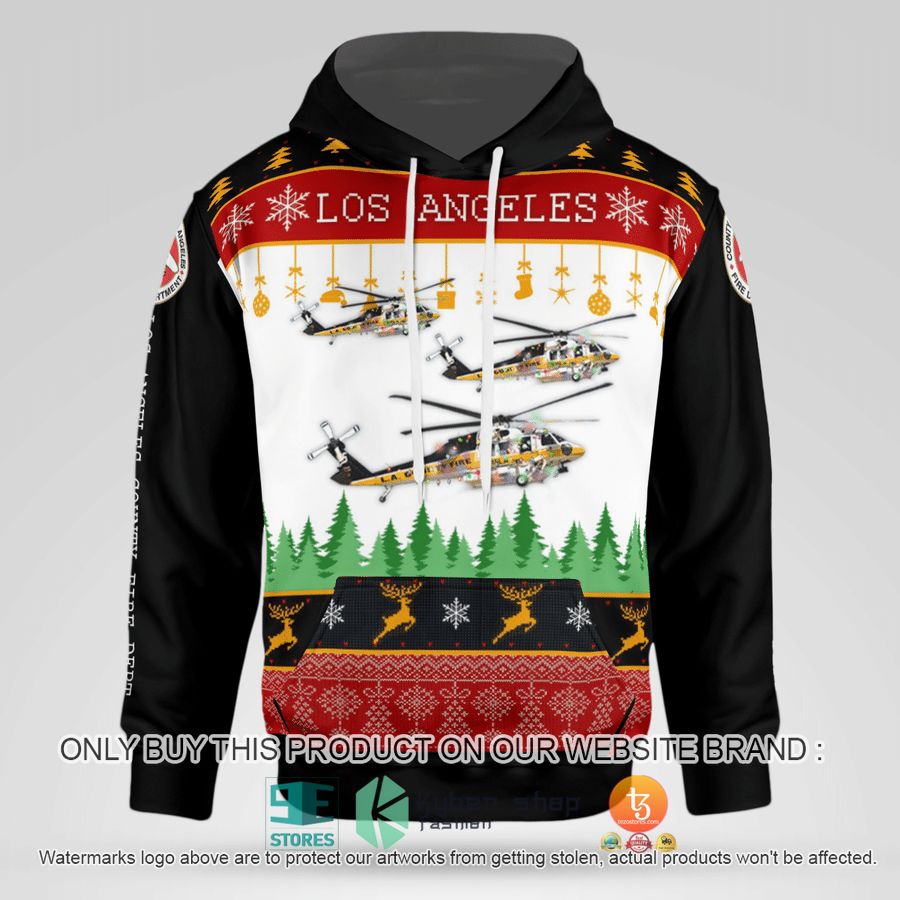 NEW Los Angeles County Fire Department Sikorsky S-70A Firehawk Hoodie 3 los angeles county fire department sikorsky s 70a firehawk 3d hoodie 3 76875