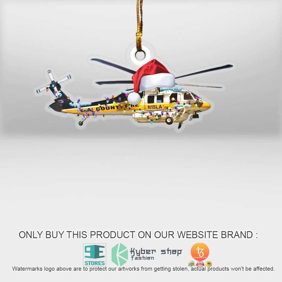 los angeles county fire department sikorsky s 70a firehawk christmas ornament 2 17420