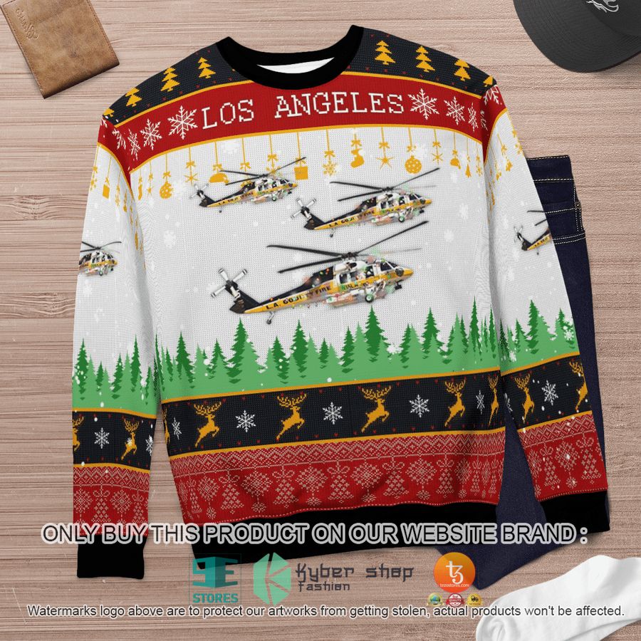 NEW Los Angeles County Fire Department Sikorsky S-70A Firehawk Christmas Sweatshirt, Sweater 11 los angeles county fire department sikorsky s 70a firehawk christmas sweater sweatshirt 11 63386