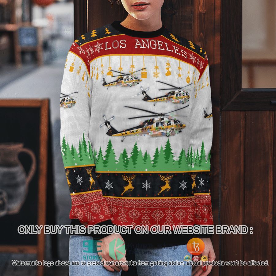 NEW Los Angeles County Fire Department Sikorsky S-70A Firehawk Christmas Sweatshirt, Sweater 9 los angeles county fire department sikorsky s 70a firehawk christmas sweater sweatshirt 9 48218