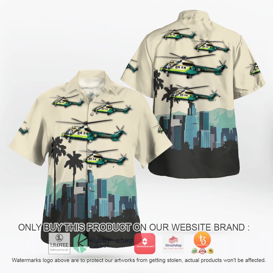 los angeles county sheriff aaerospatiale as 332l1 super puma hawaiian shirt 1 64687